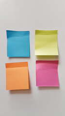 Fototapeta premium Colorful sticky notes on white background