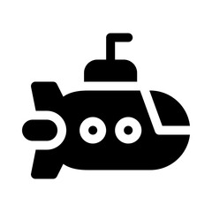 submarine glyph icon