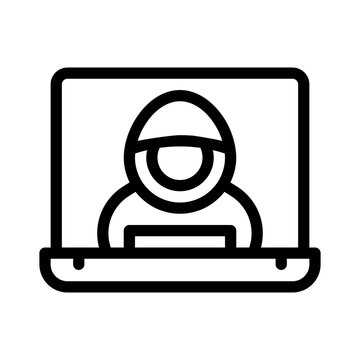 hacker icon on laptop screen clip art preview