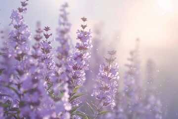 Naklejka premium A calming lilac background that evokes feelings of serenity and peacefulness, perfect for creating a relaxing atmosphere. The soft, gentle hue promotes tranquility and reduces stress.