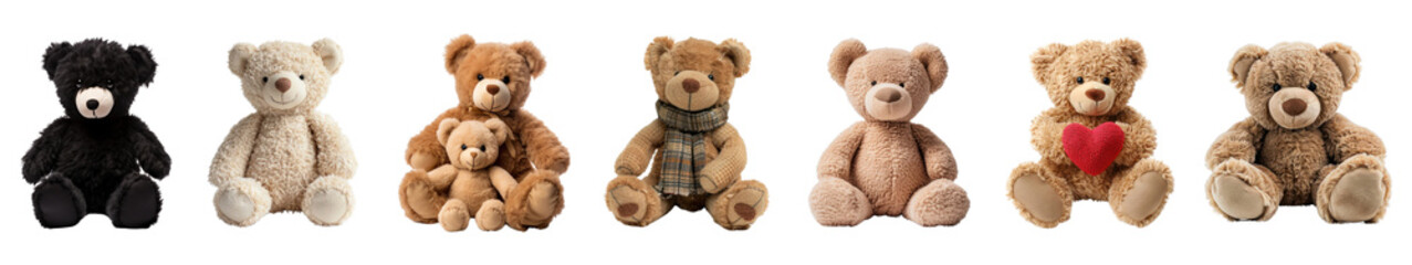 teddy bear png cut out element set