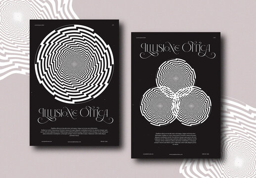 Monochrome Geometric Poster