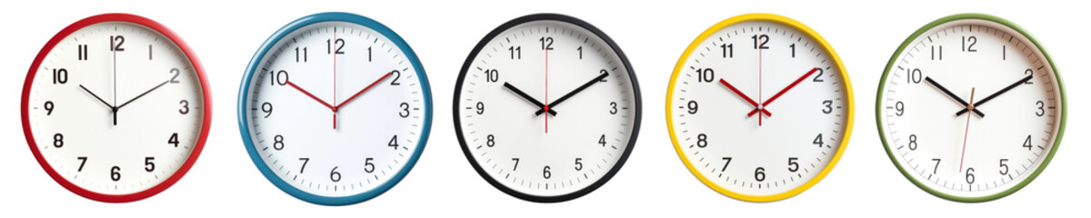 wall clock png cut out element set