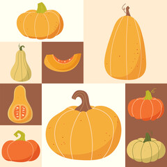 pumpkin geometric pattern