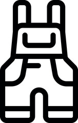 Blacksmith wearing dungarees with work clothes icon for apps and websites