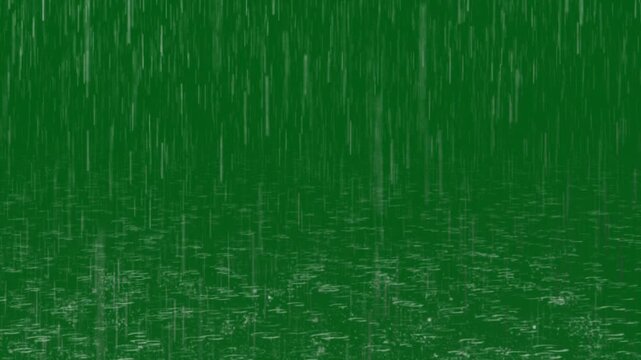Realistic Rain Green Screen Enhance Your Videos, Easy editable green screen video, high quality vector 3D illustration. Top choice green screen background 4k video.