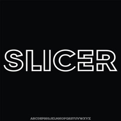 Bold dan futuristic alphabet font vector