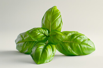 Fototapeta premium Whole Basil vegetable on a white background
