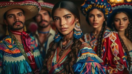 Naklejka premium dancers in costume