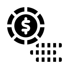 Obraz premium gaming glyph icon