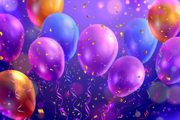 Vibrant Background with balloons