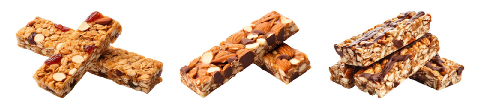 Granola bars png cut out element set