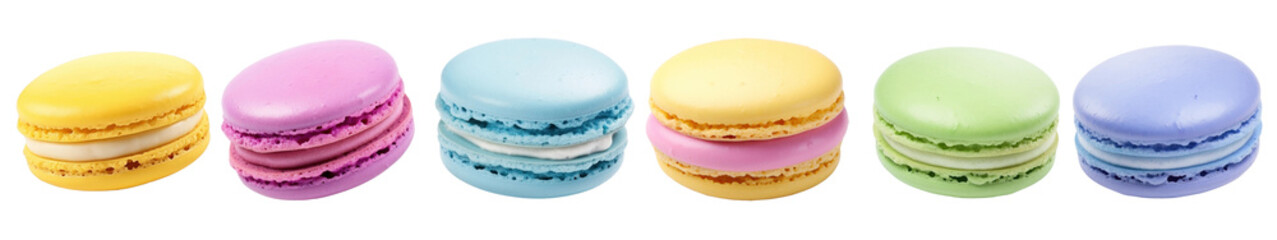 Pastel macaroon   png cut out element set