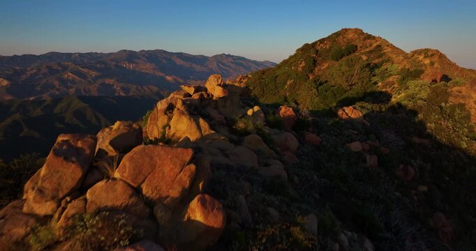Montecito California Mountain Forest Coast Aerial Video 