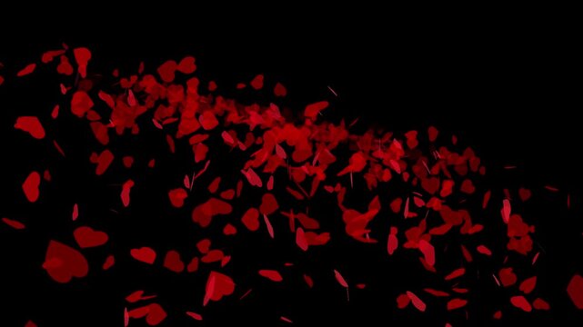 confetti hearts particular falling down