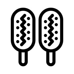 corn dog line icon