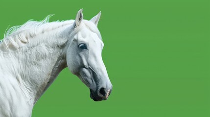 Obraz premium white horse portrait