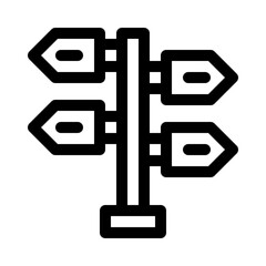 Fototapeta premium directional sign line icon