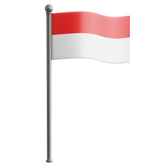 Indonesia Flag 3d Illustration