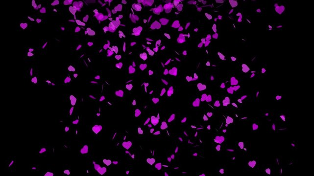 confetti hearts particular falling down
