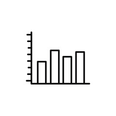  Histogram icon design with white background stock illustration