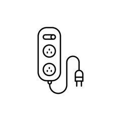 Plug icon design with white background stock illustration