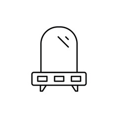 Mirror icon design with white background stock illustration