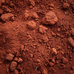 Fototapeta premium Natural red soil background