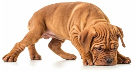 Obraz premium Curious Bordeaux Mastiff Puppy