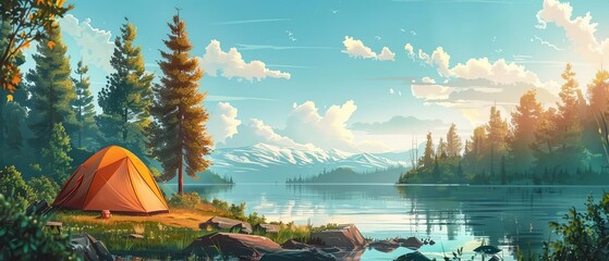 Camping safety tips and emergency preparedness guidelines, promoting safe camping practices and wilderness survival skills