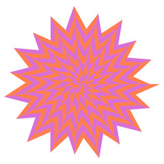 An abstract psychedelic spiral swirl shape design element.