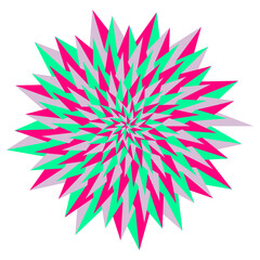 An abstract psychedelic spiral swirl shape design element.