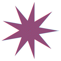 An abstract psychedelic spiral swirl shape design element.