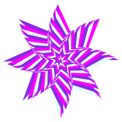 An abstract psychedelic spiral swirl shape design element.