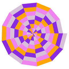 Obraz premium An abstract psychedelic spiral swirl shape design element.