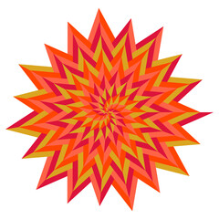 An abstract psychedelic spiral swirl shape design element.