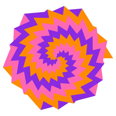 An abstract psychedelic spiral swirl shape design element.