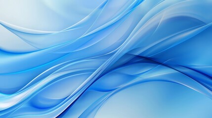 Fototapeta premium A blue wave with a white background. The blue color is very bright and the wave is very long