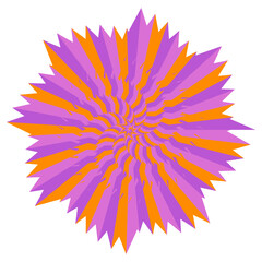 An abstract psychedelic spiral swirl shape design element.
