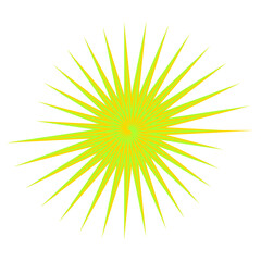 An abstract psychedelic spiral swirl shape design element.