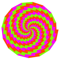 An abstract psychedelic spiral swirl shape design element.