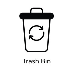Trash Bin vector icon