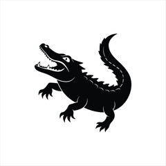 Crocodile silhouette vector design