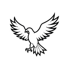 Obraz premium Eagle silhouette vector design