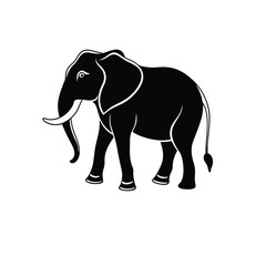 Elephant silhouette vector design