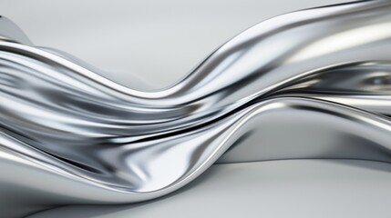 A silver fabric with a wave pattern