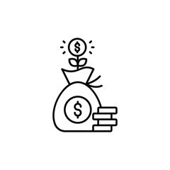 Finance icon design with white background stock illustration