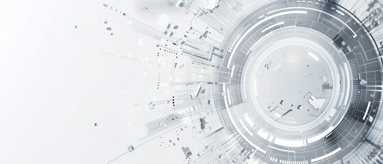 Obraz premium Abstract Tech Background with Circular Elements