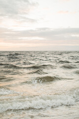 Beautiful Sunset with Cloudy Sky at the Venice Beach, Florida