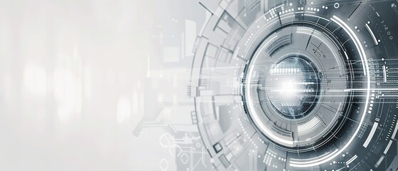 Obraz premium Abstract Technological Background with Glowing Globe